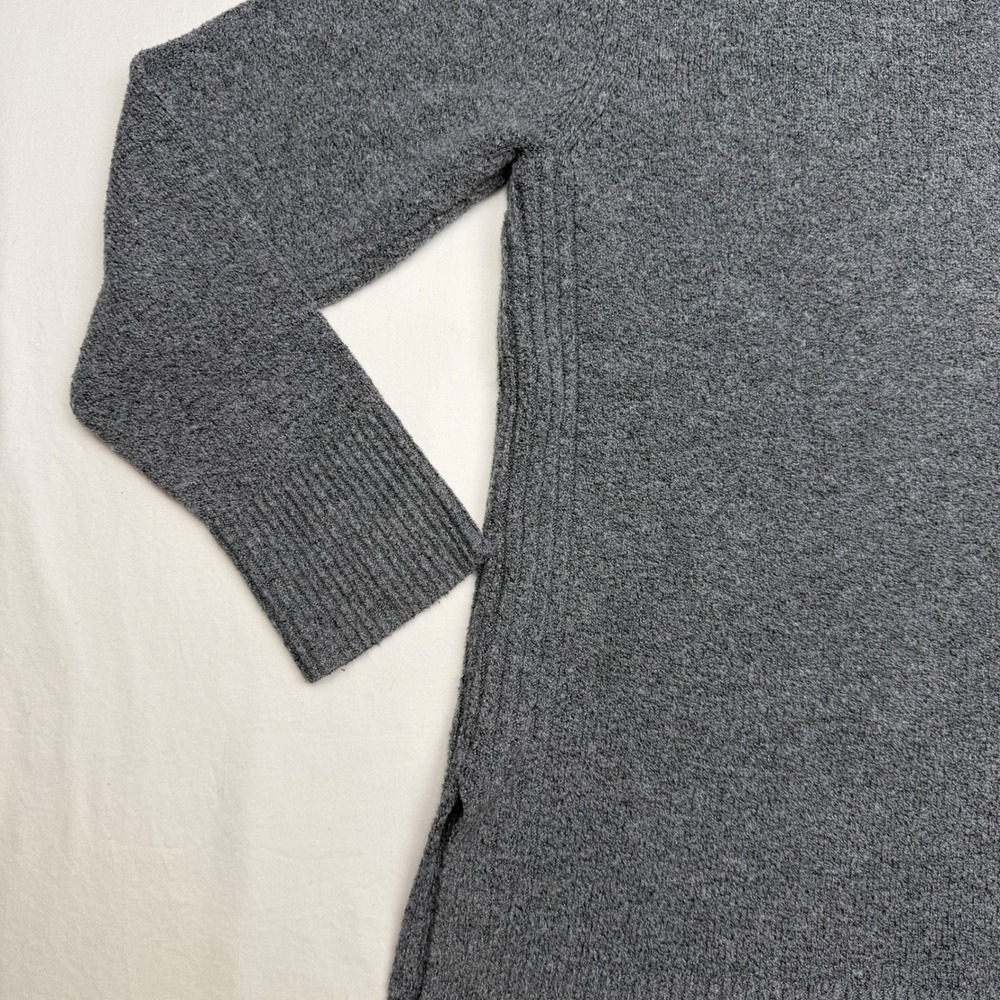 Pink Rose Women Medium Grey Roll Neck Sweater 3/4 Sleeve Casual Cozy Knit - Picture 8 of 10